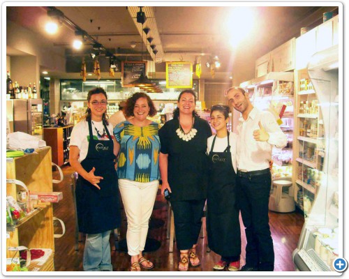 Susie and Maggie at Eataly Bologna